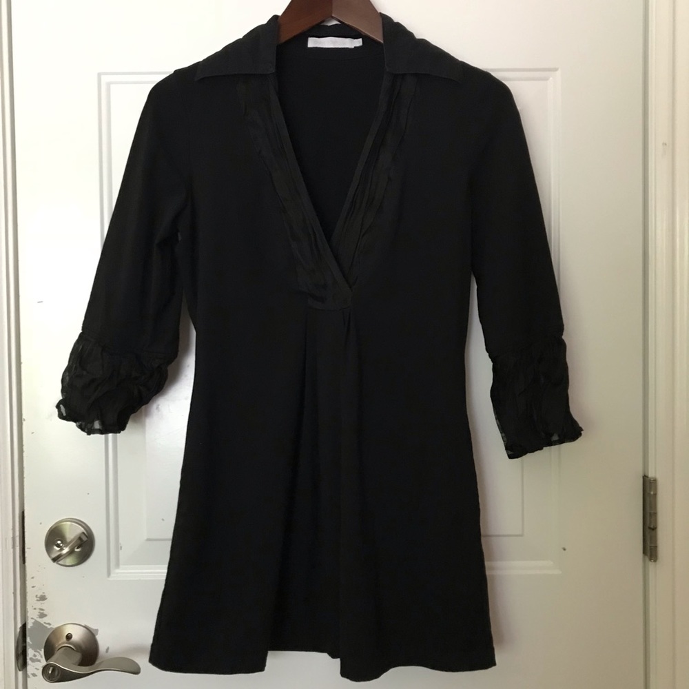 Anne Fontaine PALMIER Stretch Cotton Blouse Ruffle